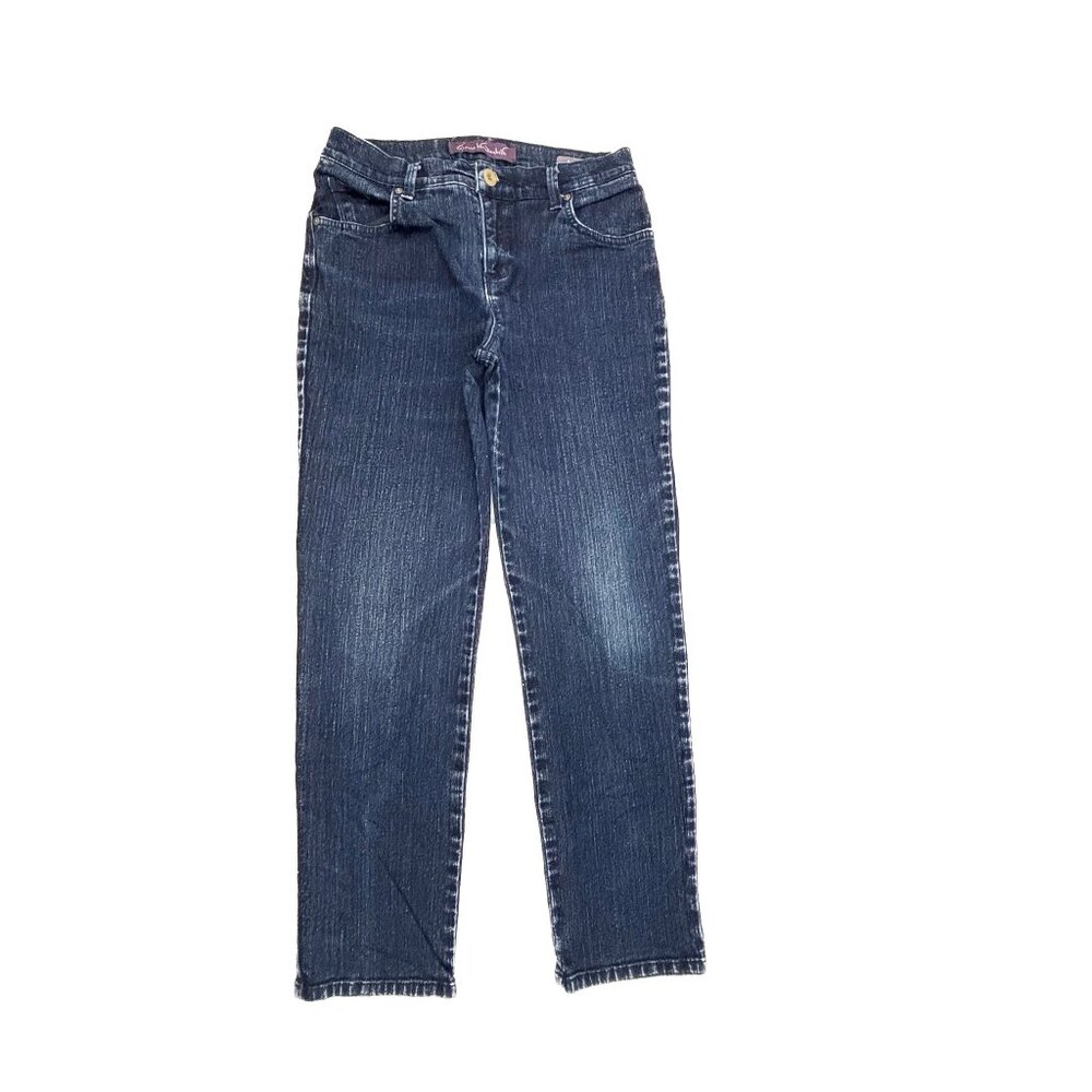 Gloria Vanderbilt Amanda Straight Leg Women's size 4P Dark Wash Blue Denim jeans